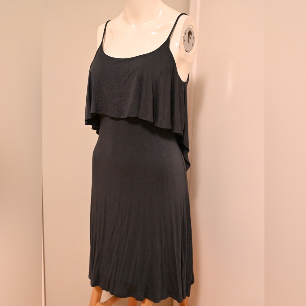 Ariella dark grey dress with back detail